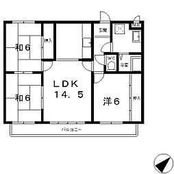 シャトープリローダ2 3LDKの間取図画像