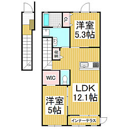 ジェンティーレ 2LDKの間取図画像