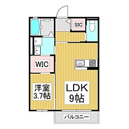 High Field 1LDKの間取図画像