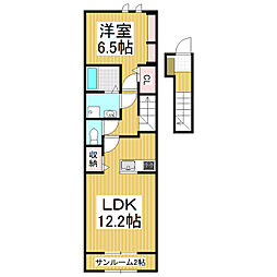 グランレーヴ 1LDKの間取図画像