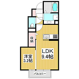 duccoX 1階1LDKの間取り