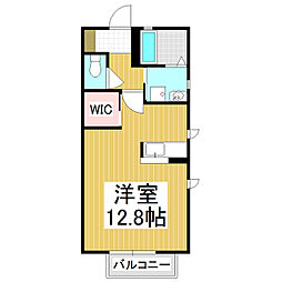 グレイス高宮 2階ワンルームの間取り