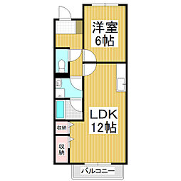 Surplus　Two　Riverside　Hill寿A 1階1LDKの間取り