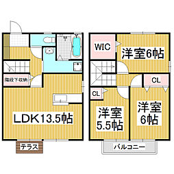 ブロッサムヒルズ 3LDKの間取図画像