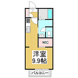 ディアス・巾下B ワンルームの間取図画像