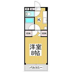アップルズ・H 1Kの間取図画像