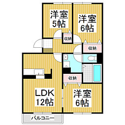 シャルマン・ドヌール 3LDKの間取図画像