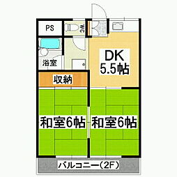 コーポマルタ 2DKの間取図画像