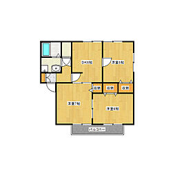 ハイランド・タウンD 3DKの間取図画像