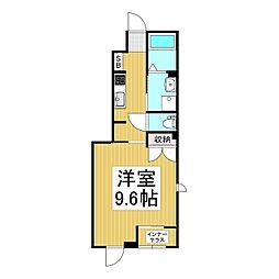 グランデール元町 1Kの間取図画像