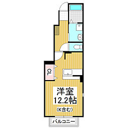 ウララ ワンルームの間取図画像