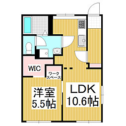 フラワーフレグランス 1LDKの間取図画像