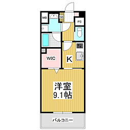 コンフォーティア広丘野村 1Kの間取図画像