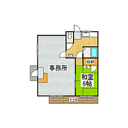 泉町コーポ 2Kの間取図画像