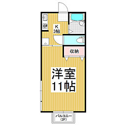 ジョイ・パレス 1Kの間取図画像
