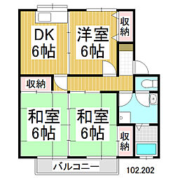 レジデンス亜美江 1階3DKの間取り