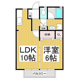 ハイツＦＫ 1階1LDKの間取り
