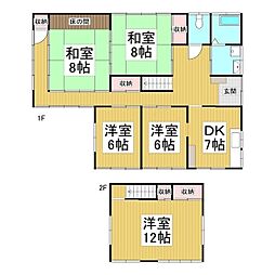 毛賀ハウス 5Kの間取り