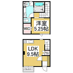 メゾン・ド・ミネット 1階1LDKの間取り