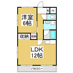 ソフィアケートヨコカワ 1LDKの間取図画像