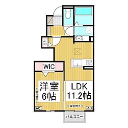 ムルチコーレ　榎 1階1LDKの間取り