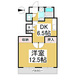 須坂ハイランド 1DKの間取図画像