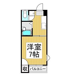 クオリティハウス若宮A 1Kの間取図画像