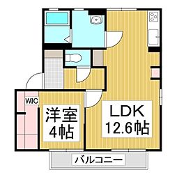 ディアスシンシアA 1LDKの間取図画像