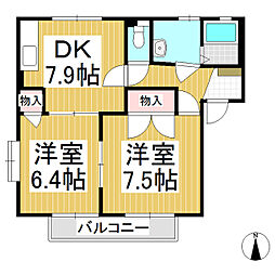ディアスキタコー・C 2DKの間取図画像