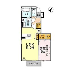 セジュール・きらほし 1LDKの間取図画像