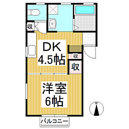 和合コーポ 1DKの間取図画像