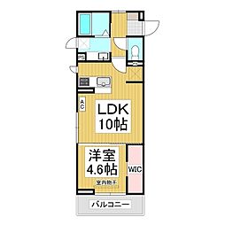 Glicina 3階1LDKの間取り
