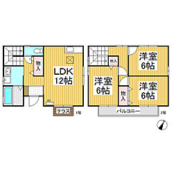 Ｂｏｎｈｅｕｒ　Ｂ 3LDKの間取り