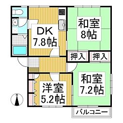 ドリームライフ倉石N 3DKの間取図画像