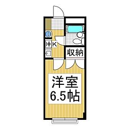 シガ第1ハイツ 1Kの間取図画像