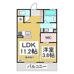 ライフコア吉田小町 1LDKの間取図画像