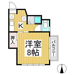 ハイツ前田 1Kの間取図画像