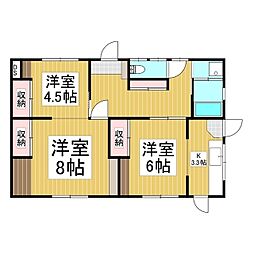 信州新町上条戸建 3Kの間取り