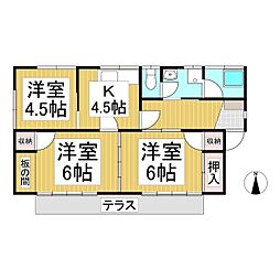 ホワイトスター 3Kの間取り