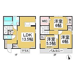 ローズコート今井　Ｂ 3LDKの間取り