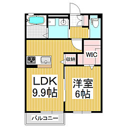 アーバン五明C棟 1LDKの間取図画像