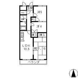 グランドリバティ篠ノ井 3LDKの間取図画像