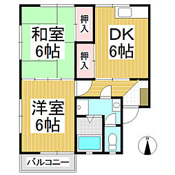 コーポラス綱島 2DKの間取図画像