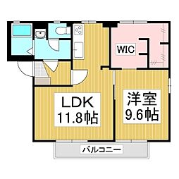 クレセント1 1LDKの間取図画像