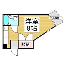 千曲昭和ビル ワンルームの間取図画像