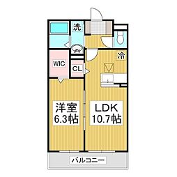 N・Sグランデ 1LDKの間取図画像