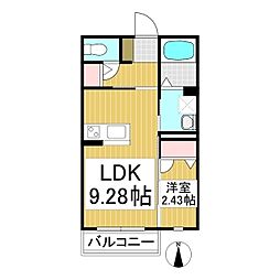 SDSレジデンス 1LDKの間取図画像