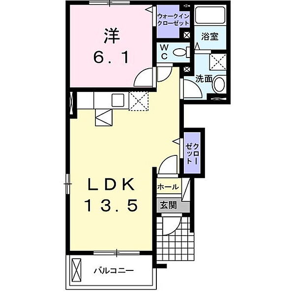 長野県上田市御嶽堂(賃貸アパート1LDK・1階・44.75㎡)の写真 その2