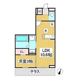 Lumiere33 1階1LDKの間取り