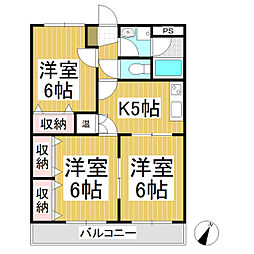 オーブ・ドゥ・光繁2 3Kの間取図画像